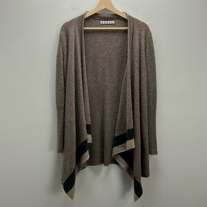 Kokun Cashmere Open Front Cardigan Sweater Drape Womens Small Quiet Luxury Soft